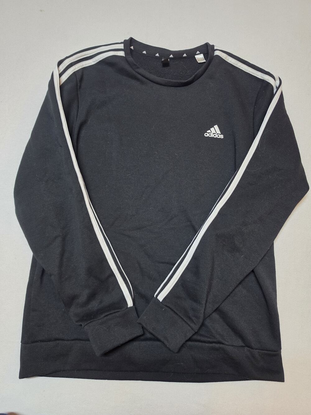 adidas Women’s Black and White Sweatshirt Size L